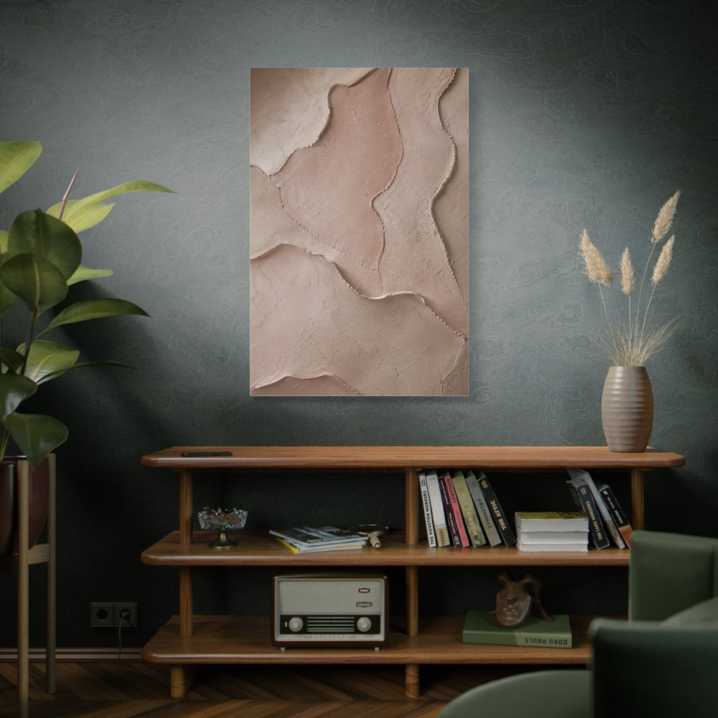 Wabi-Sabi Pink Blush Plaster Texture Wall Art & Canvas Print
