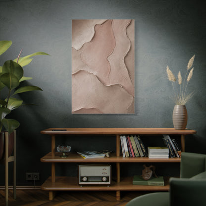 Wabi-Sabi Pink Blush Plaster Texture Wall Art & Canvas Print