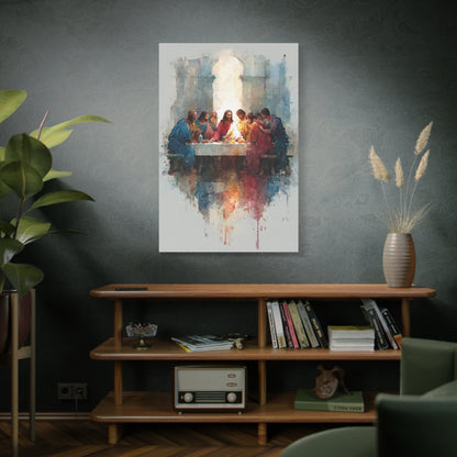 The Last Supper Watercolor Reflection Wall Art & Canvas Print