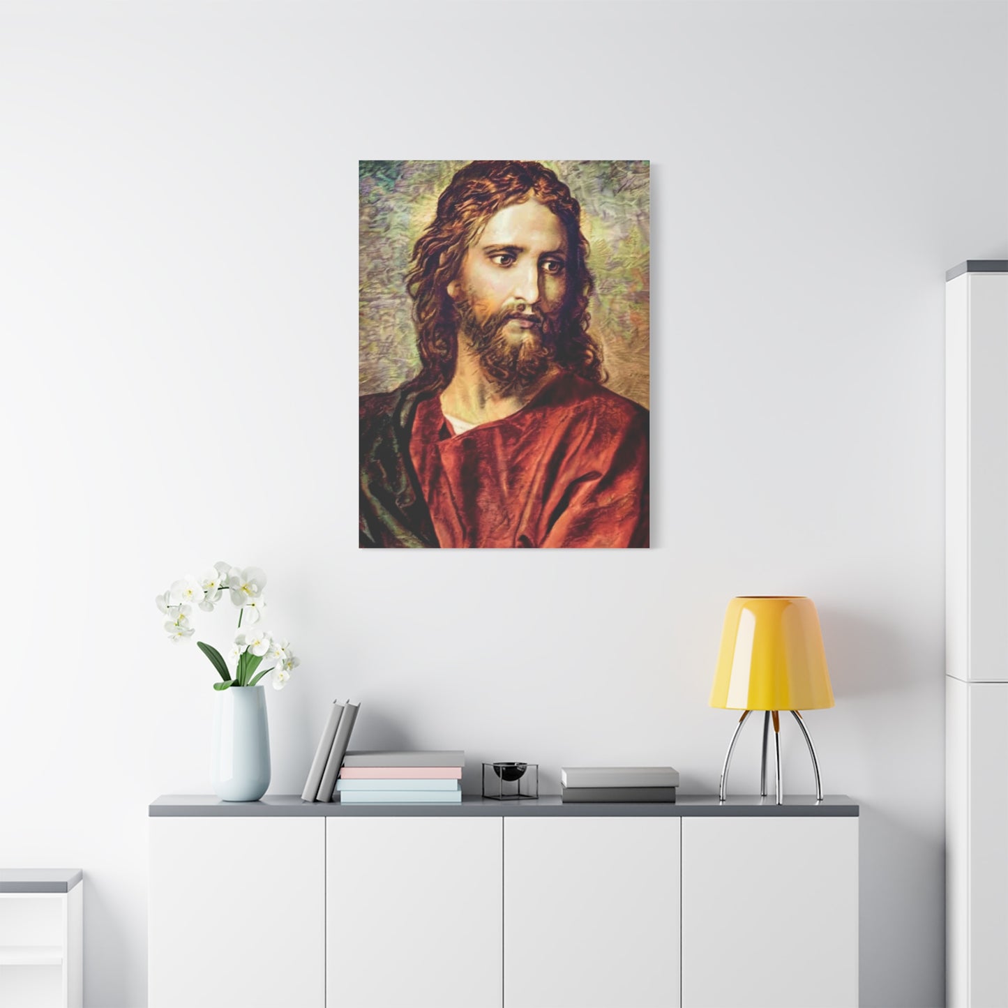 Classical Portrait of Christ Sacred Gaze Wall Art & Canvas Print