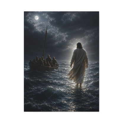 Jesus Walking on Water Scripture Wall Art & Canvas Print