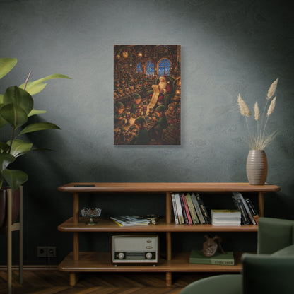 Cozy Traditional Santa Workshop Wall Art & Canvas Print