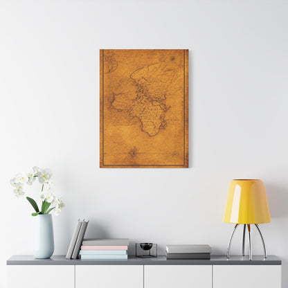 Vintage Africa Continent Map Wall Art & Canvas Prints