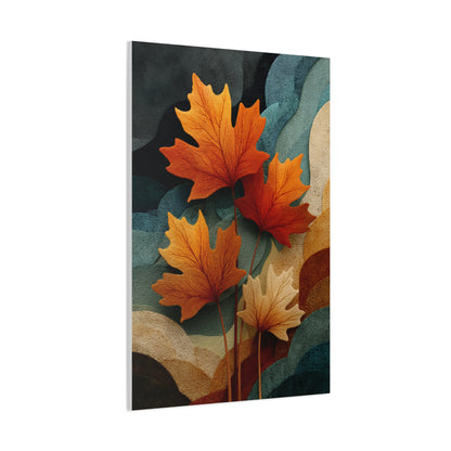 Abstract Autumn Maple Leaves Wall Art & Canvas Print