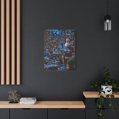 Futuristic Santa Workshop Wall Art & Canvas Print