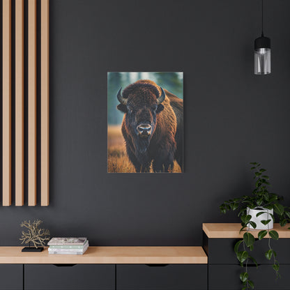 American Bison in Autumn Prairie Light Wall Art & Canvas Print