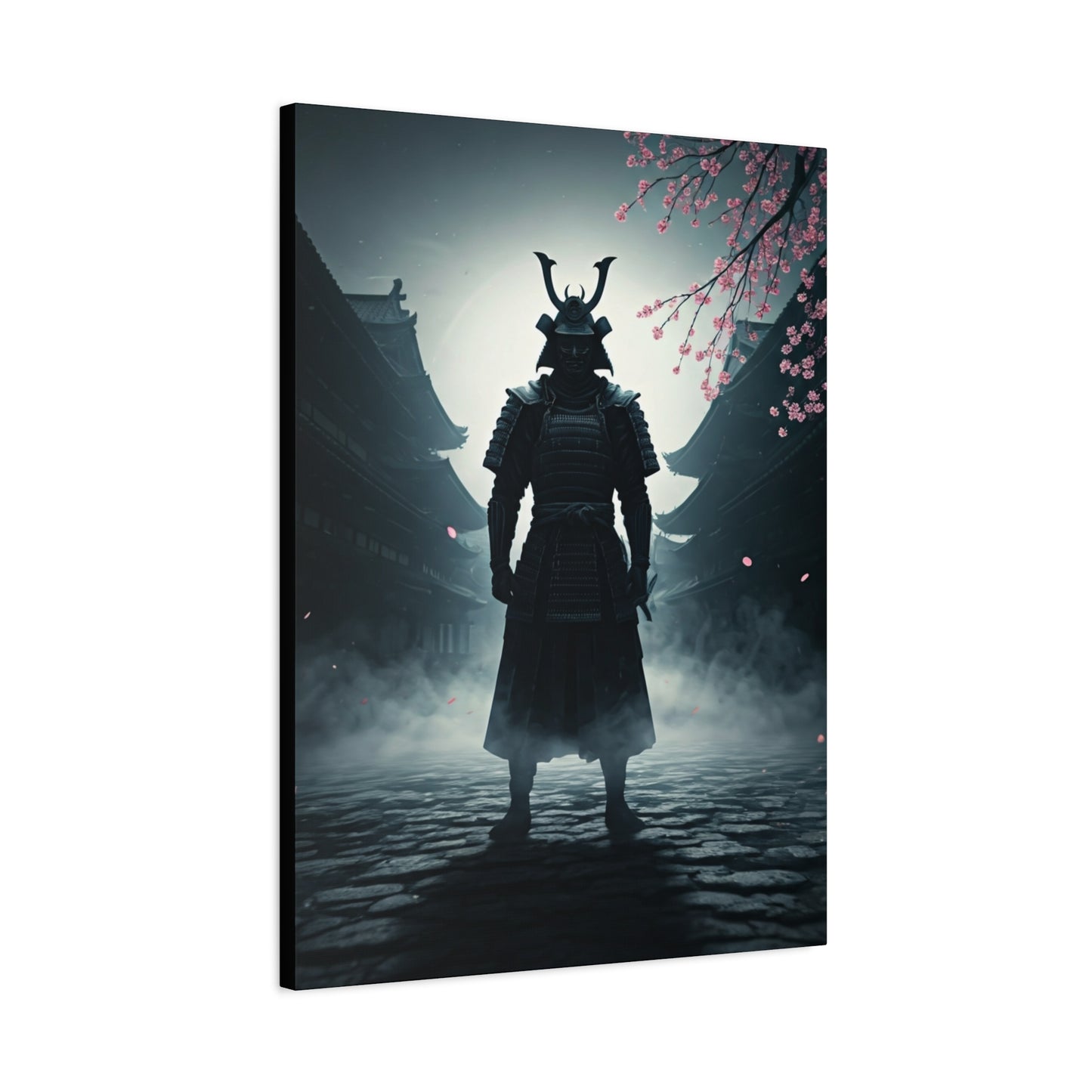 Samurai in the Misty Street Wall Art & Canvas Prints