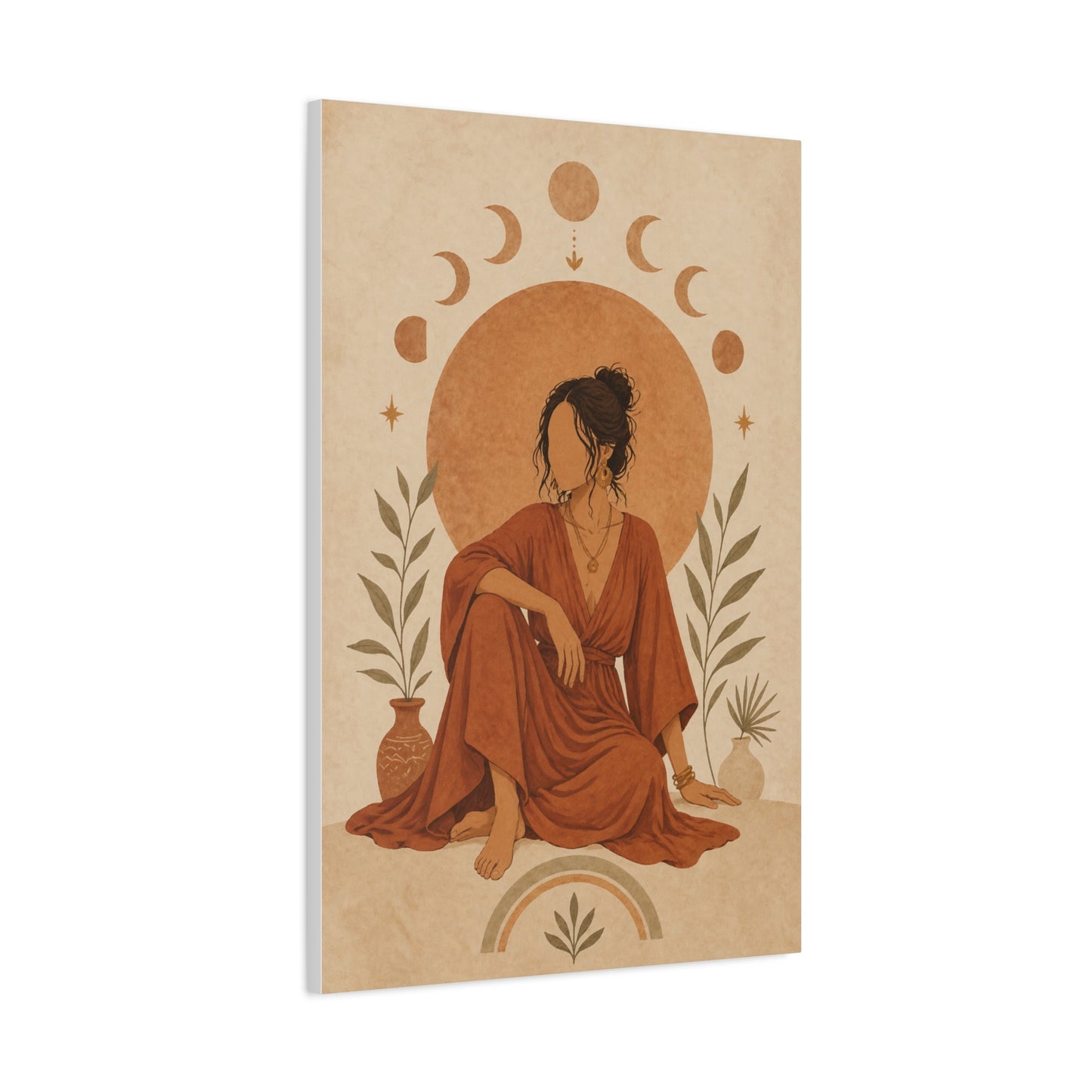 Bohemian Sun Goddess Portrait Wall Art & Canvas Print