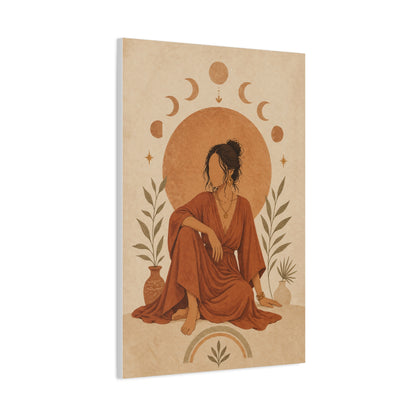 Bohemian Sun Goddess Portrait Wall Art & Canvas Print