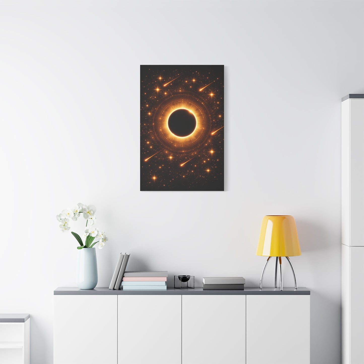 Golden Eclipse Celestial Wall Art & Canvas Print