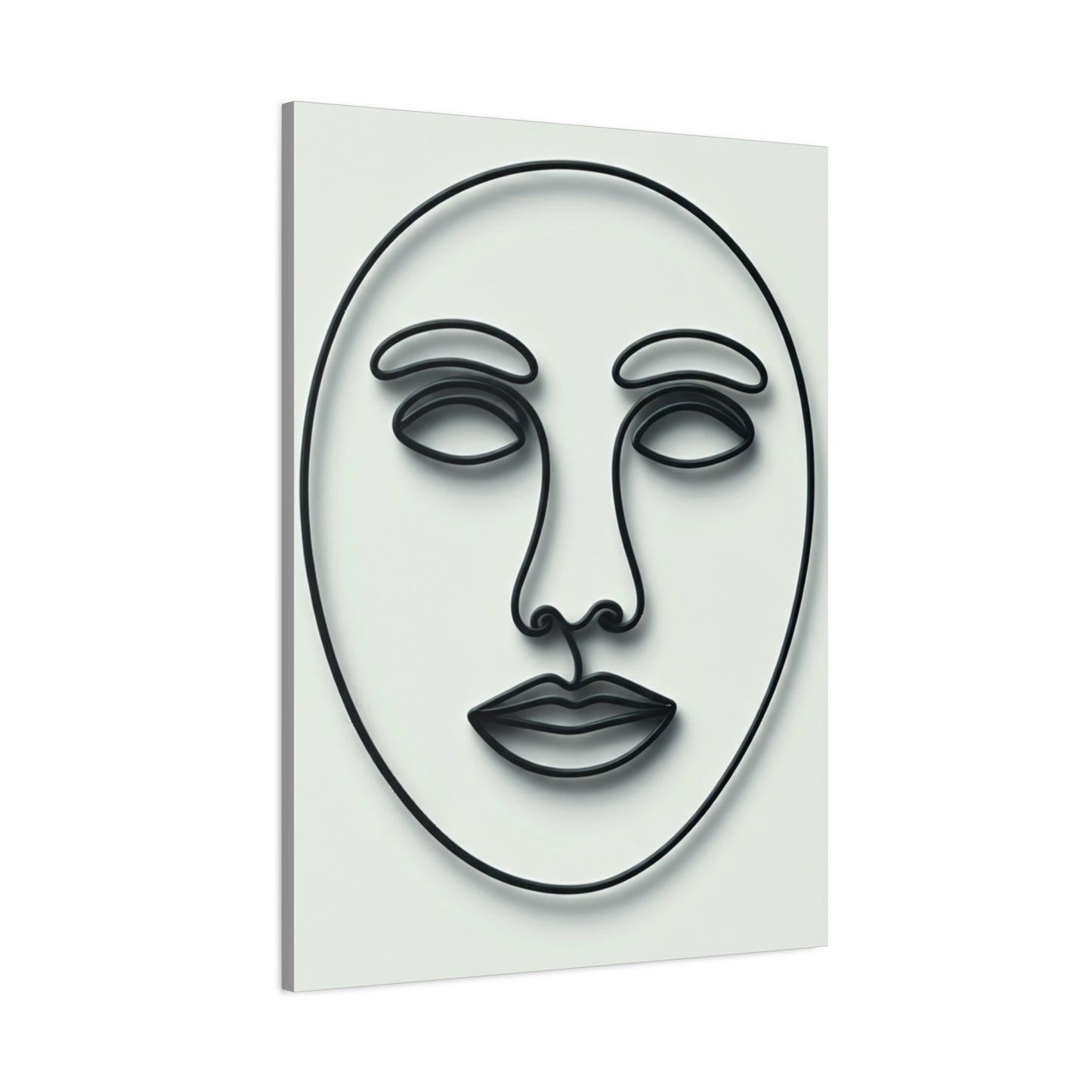 Calm Contour Abstract Face Wall Art & Canvas Print