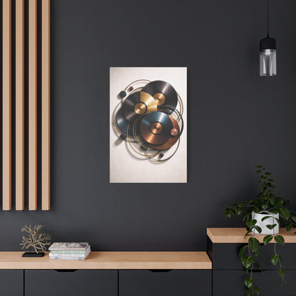 Abstract Vinyl Orbit Sculpture Wall Art & Canvas Print