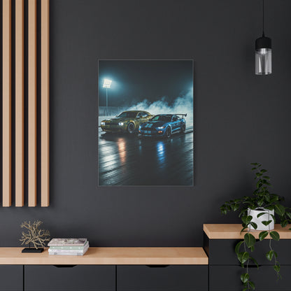 Burnout Ritual – Demon Smoke vs Shelby GT500 Precision Wall Art & Canvas Prints