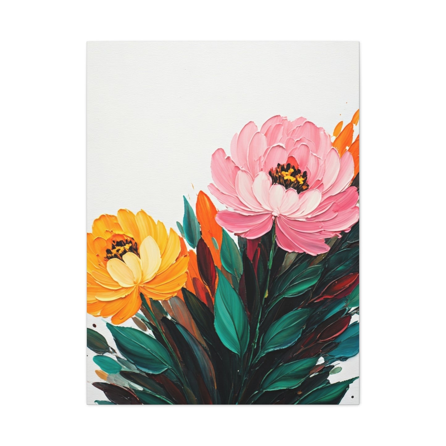 Soft Pink and Yellow Floral Wall Art & Canvas Prints