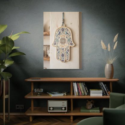 Ceramic Hamsa Blessing Wall Art & Canvas Print
