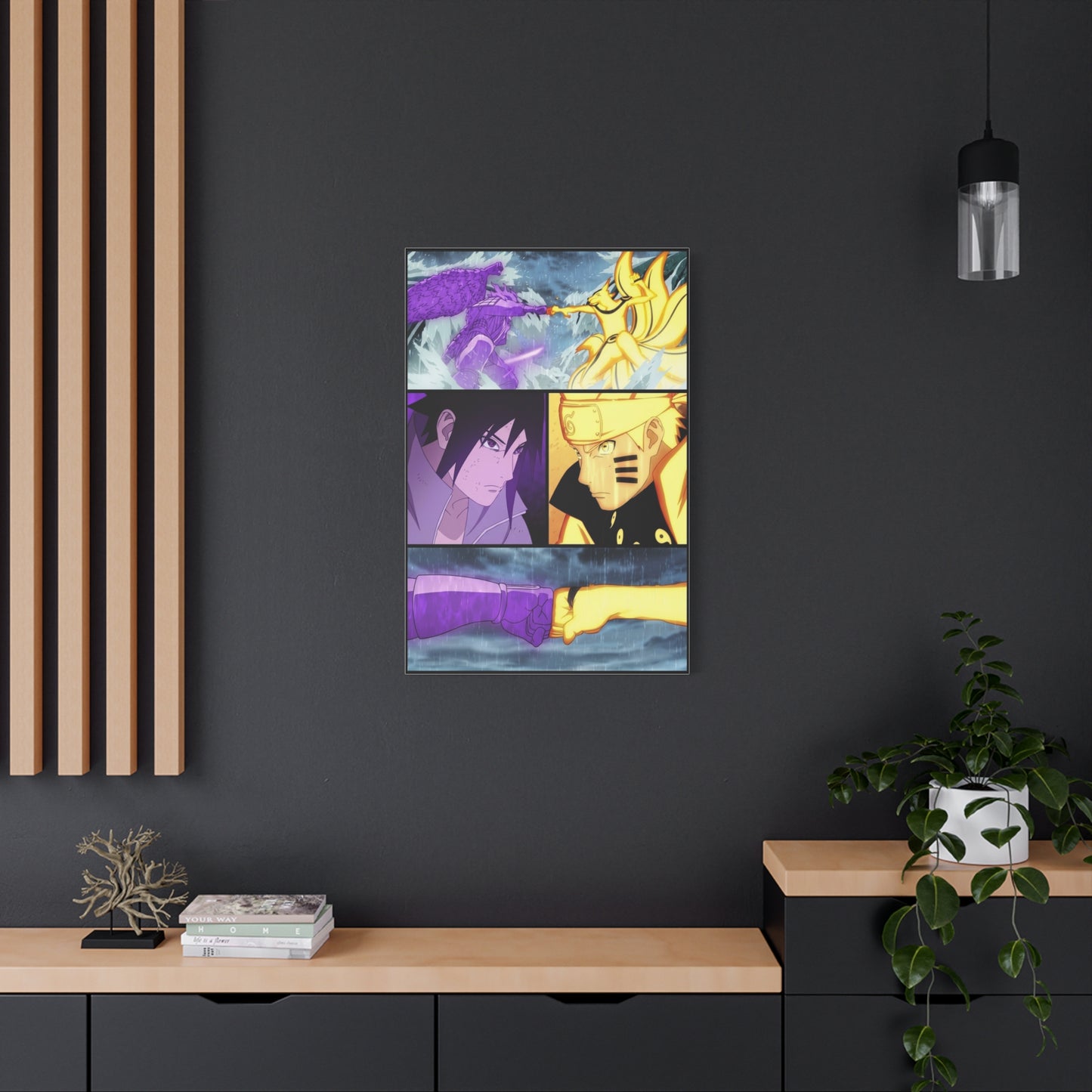Naruto vs Sasuke Final Clash Poster Wall Art & Canvas Print