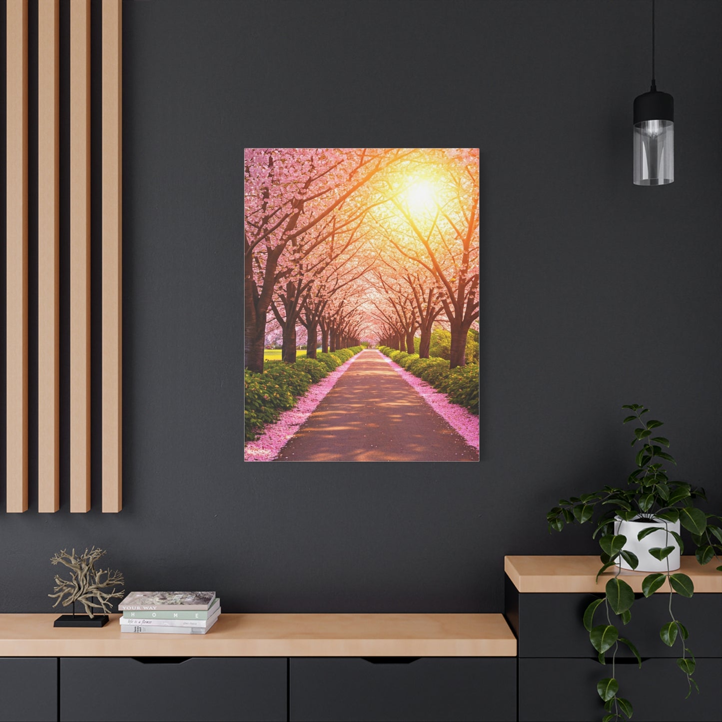Cherry Blossom Tree Tunnel Spring Pathway Wall Art & Canvas Prints