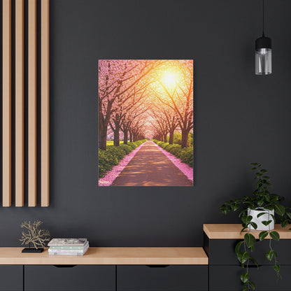 Cherry Blossom Tree Tunnel Spring Pathway Wall Art & Canvas Prints