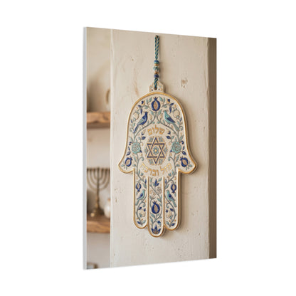 Ceramic Hamsa Blessing Wall Art & Canvas Print