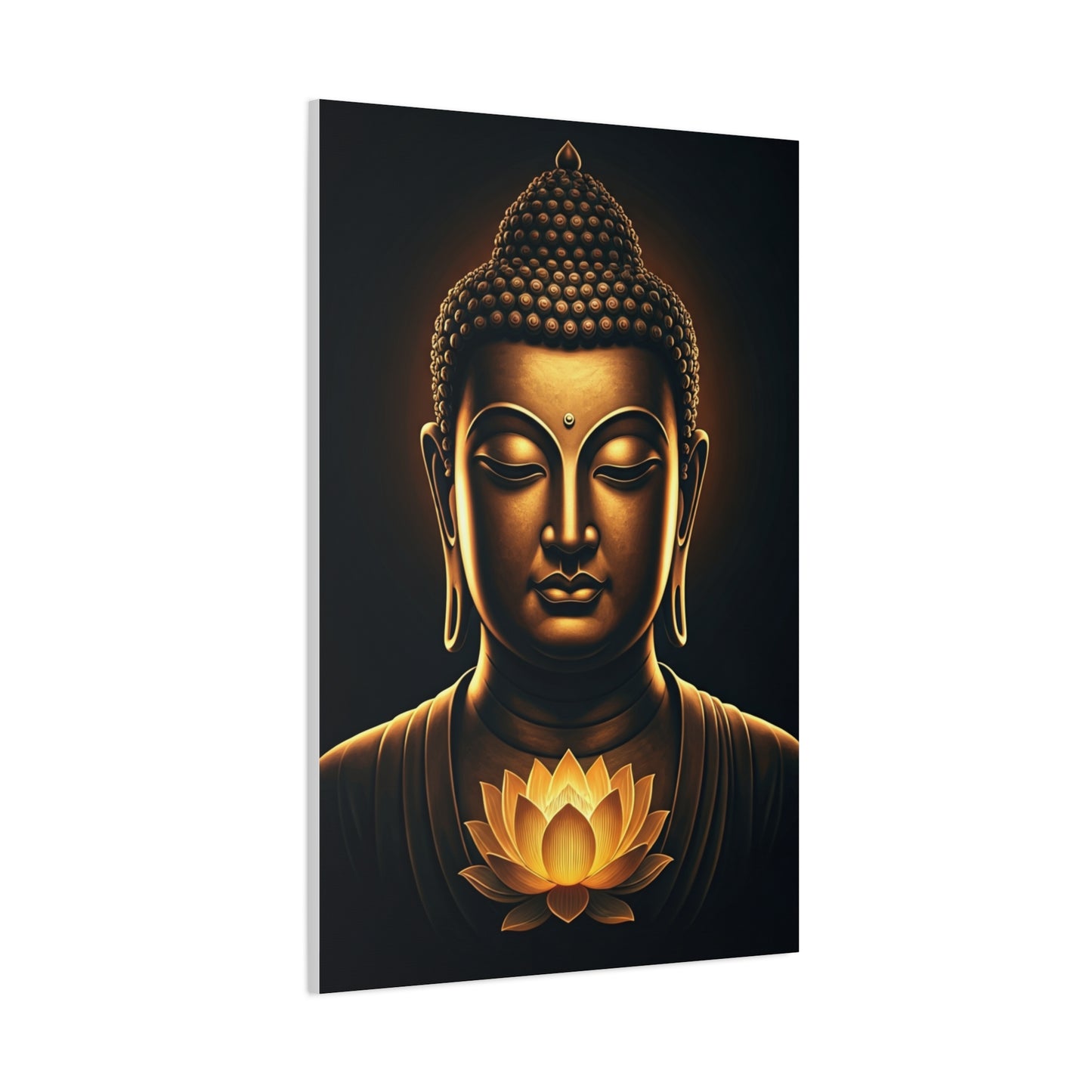 Shadowed Golden Buddha Elegance Wall Art & Canvas Prints