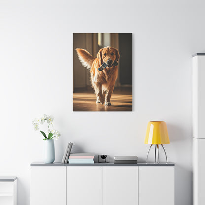 Golden Fetch Joy Wall Art & Canvas Print