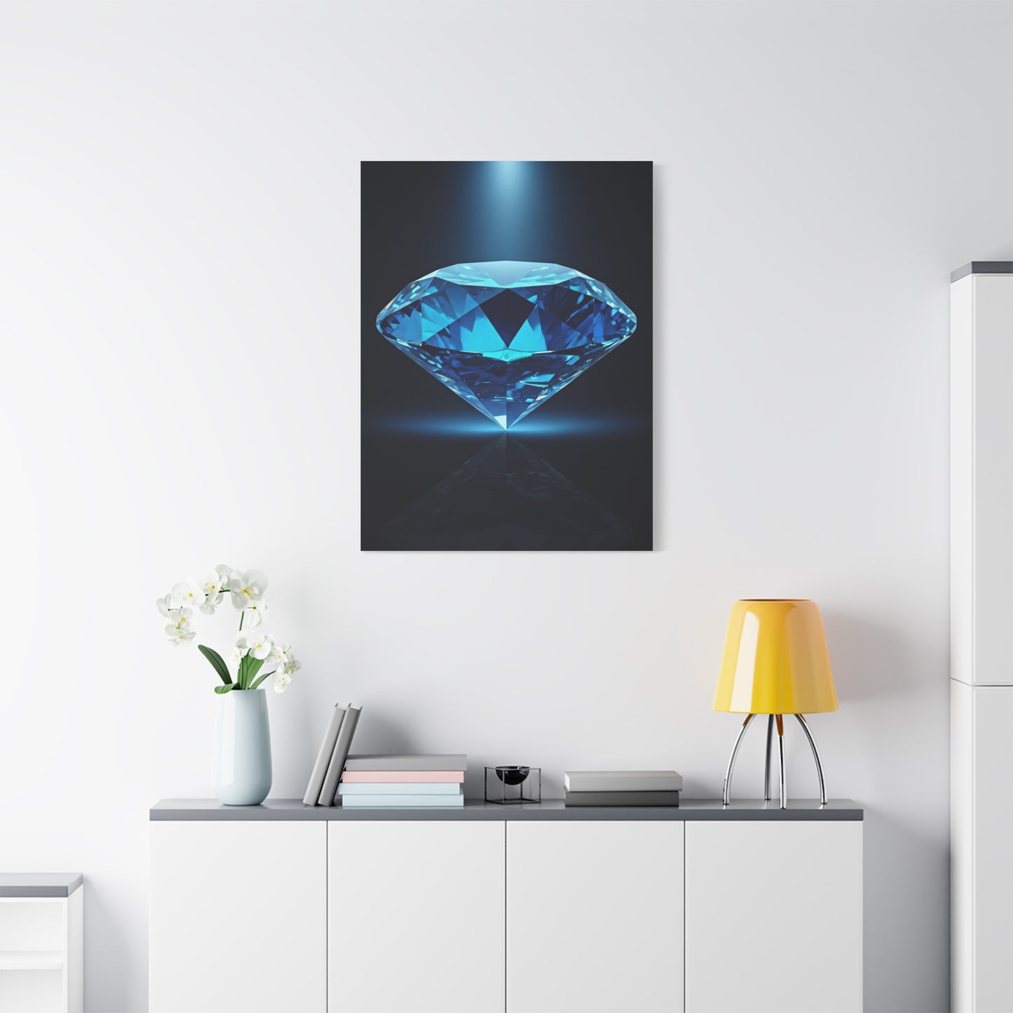 Blue Diamond Reflection Wall Art & Canvas Prints