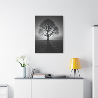 Lone Tree Silhouette Dawn Wall Art & Canvas Prints