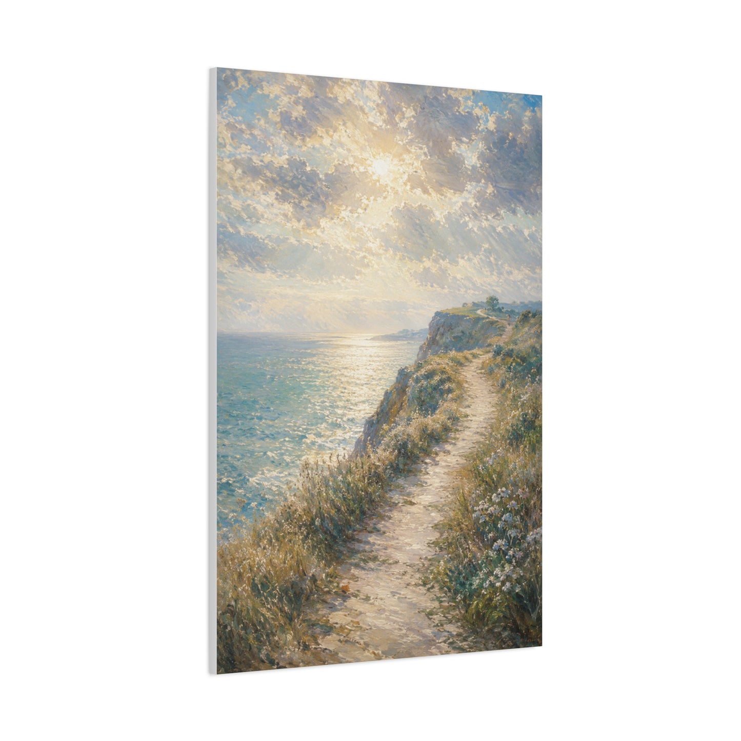 Psalm 27 Coastal Light Scripture Wall Art & Canvas Print