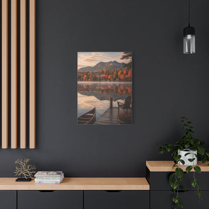 Lake Placid Autumn Reflection Wall Art & Canvas Print