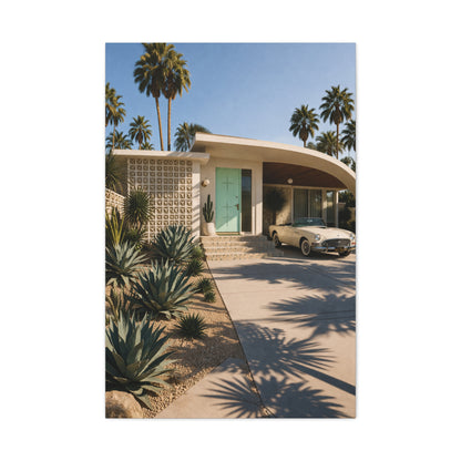 Palm Springs Modern Villa Exterior Wall Art & Canvas Print