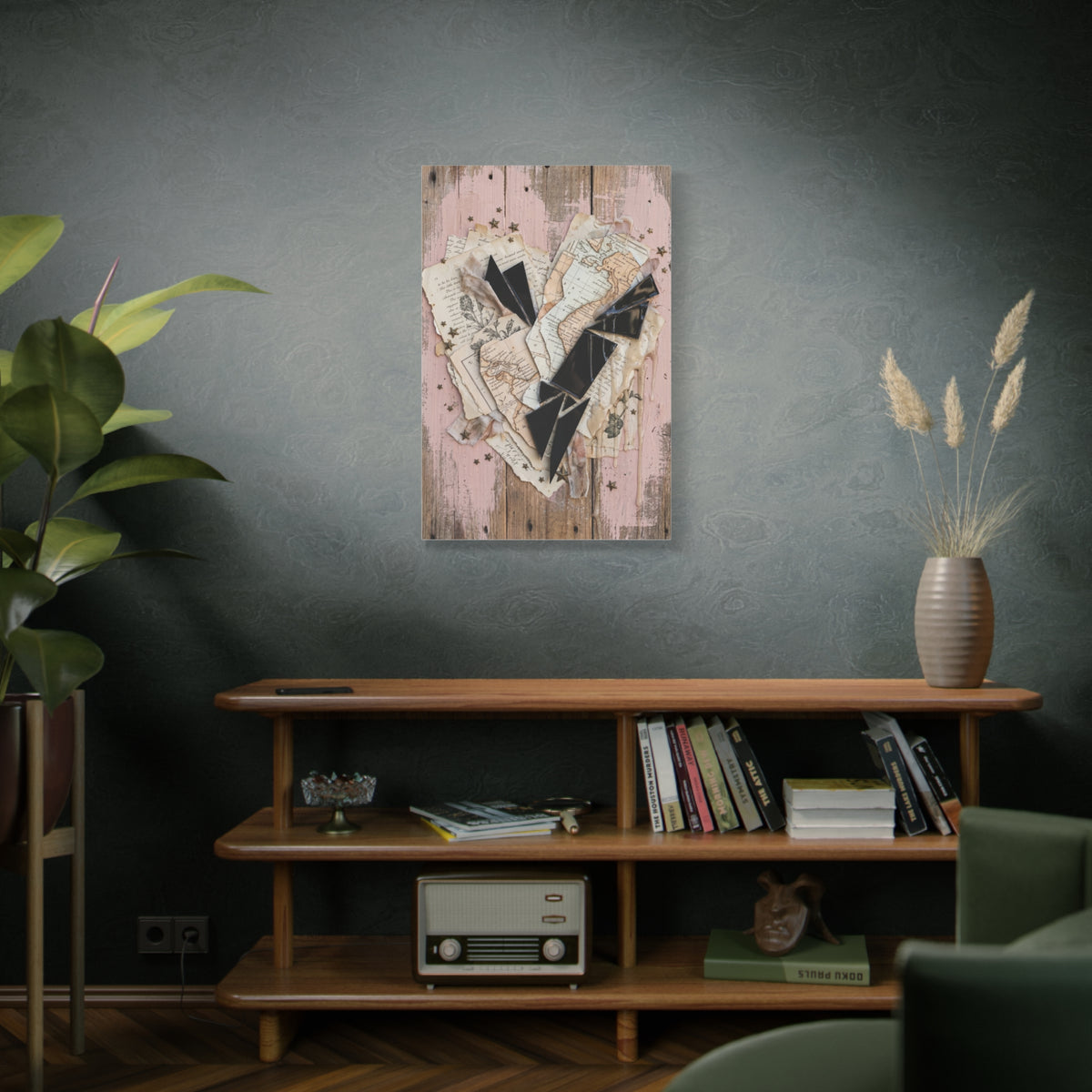Reclaimed Mixed Media Heartless Romance Wall Art & Canvas Print