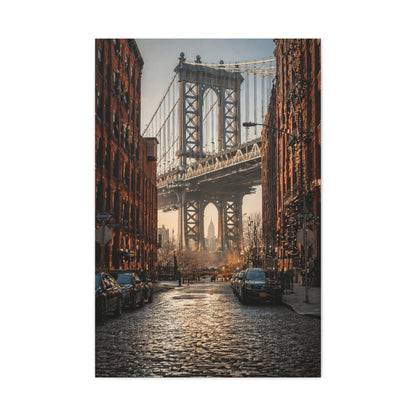 DUMBO Manhattan Bridge Perspective Wall Art & Canvas Print