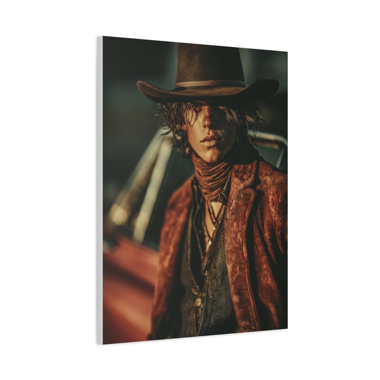 Western Editorial Cowboy Portrait Wall Art & Canvas Print