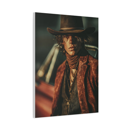 Western Editorial Cowboy Portrait Wall Art & Canvas Print