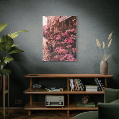 Parisian Pink Flower Market Street Wall Art & Canvas Print