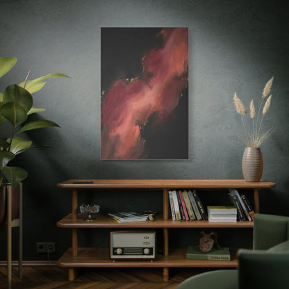 Red and Black Smoky Luxury Abstract Wall Art & Canvas Print