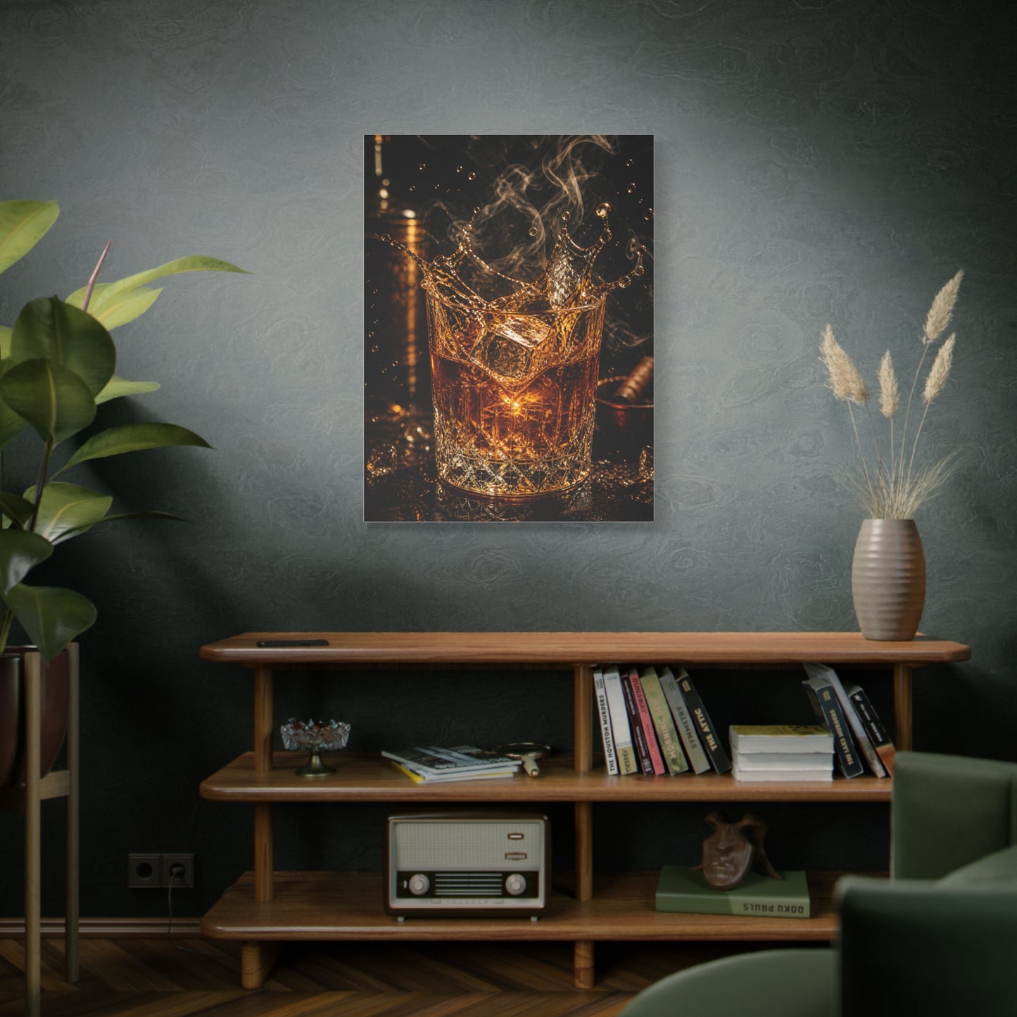 Whiskey Splash Crystal Tumbler Wall Art & Canvas Print