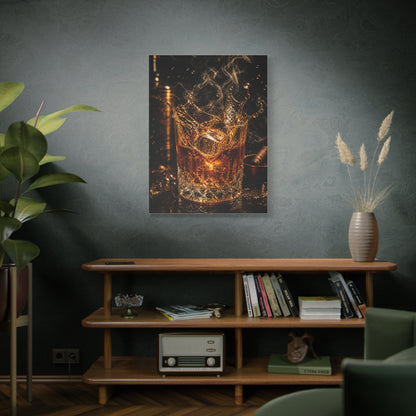 Whiskey Splash Crystal Tumbler Wall Art & Canvas Print