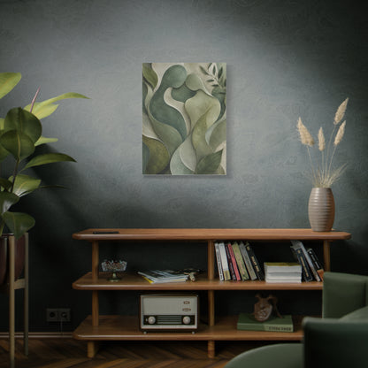 Biophilic Jade Embrace Abstract Wall Art & Canvas Print