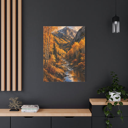 Autumn Aspen Mountain Valley Wall Art & Canvas Print