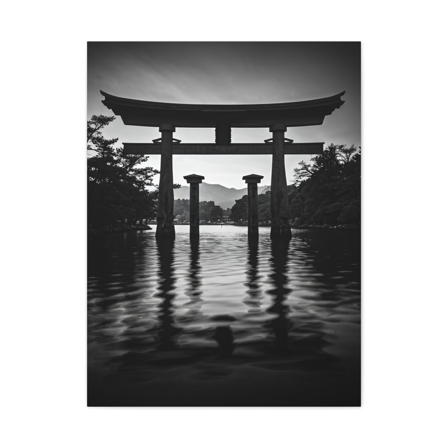 Torii Gate Reflection Serenity Wall Art & Canvas Prints