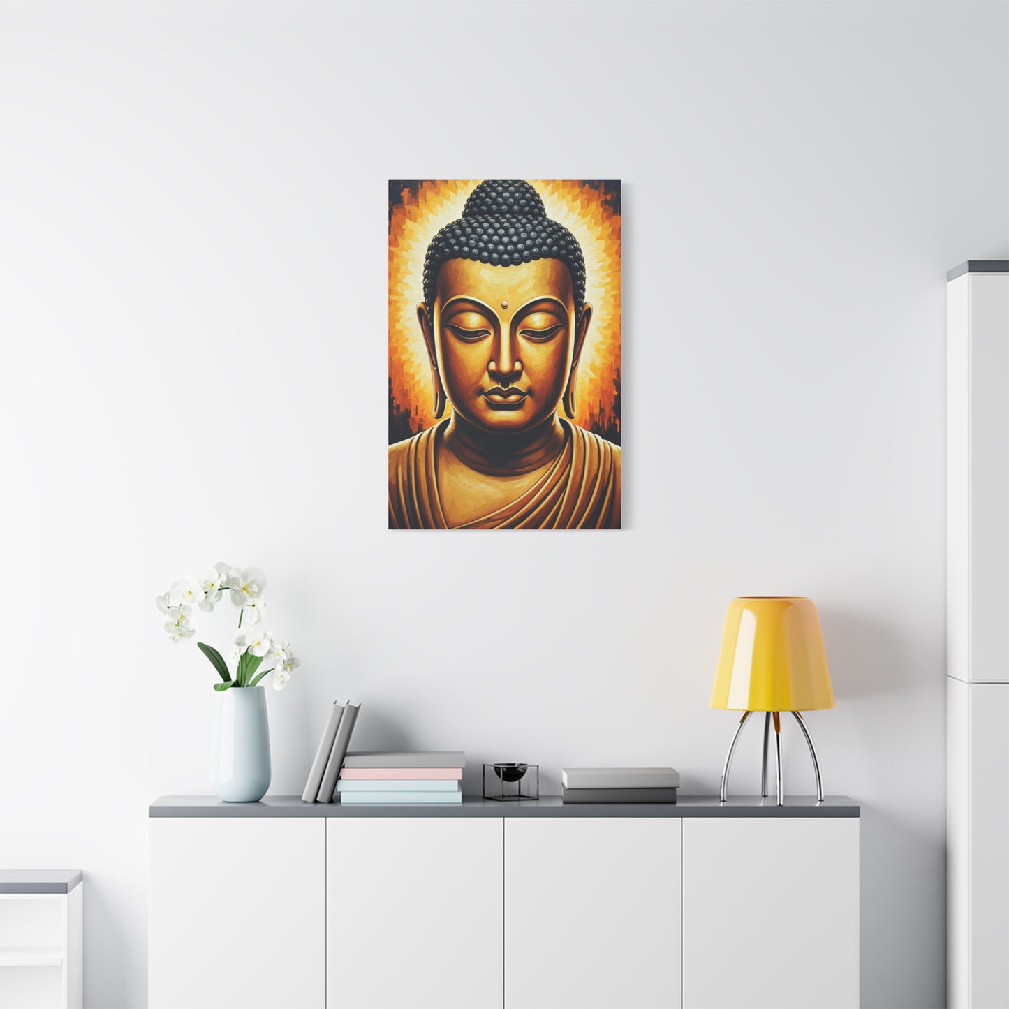 Golden Serenity Buddha Portrait