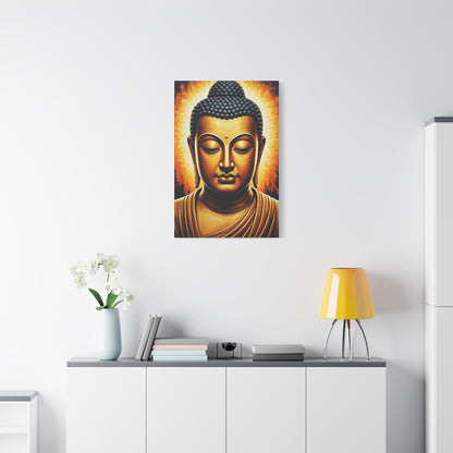Golden Serenity Buddha Portrait