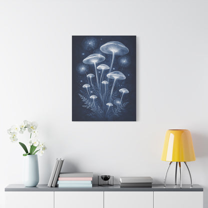 Luminous Blue Herbarium Cyanotype Wall Art & Canvas Print