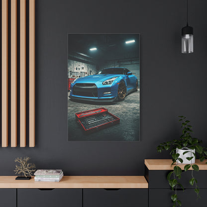 Nissan GT-R Precision Tuning Garage Wall Art & Canvas Prints