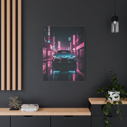Toyota Supra Mk5 Cyberpunk Street Reflections Wall Art & Canvas Prints