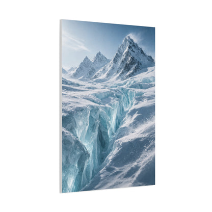 Icy Blue Glacial Crevasse Wall Art & Canvas Print