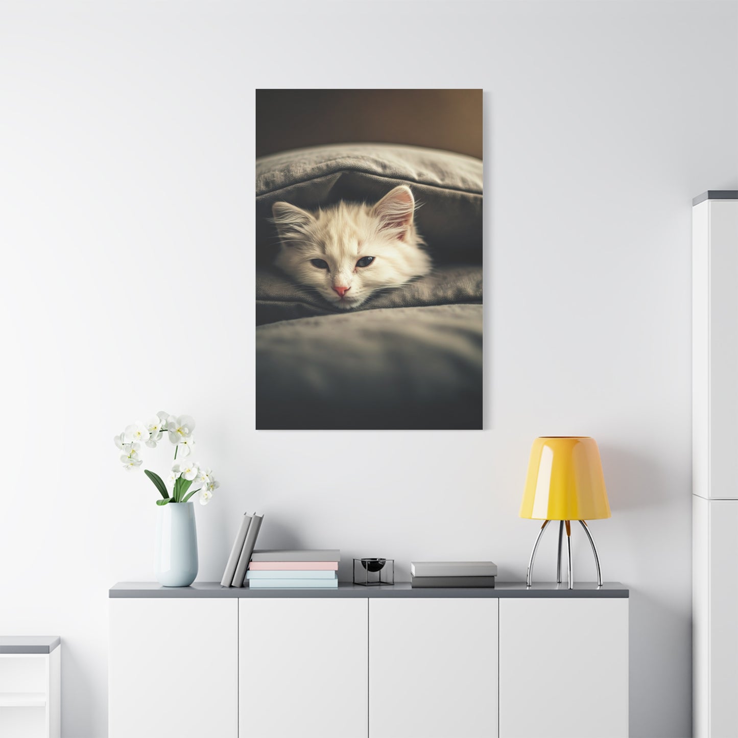 Peaceful Resting Kitten Wall Art & Canvas Prints