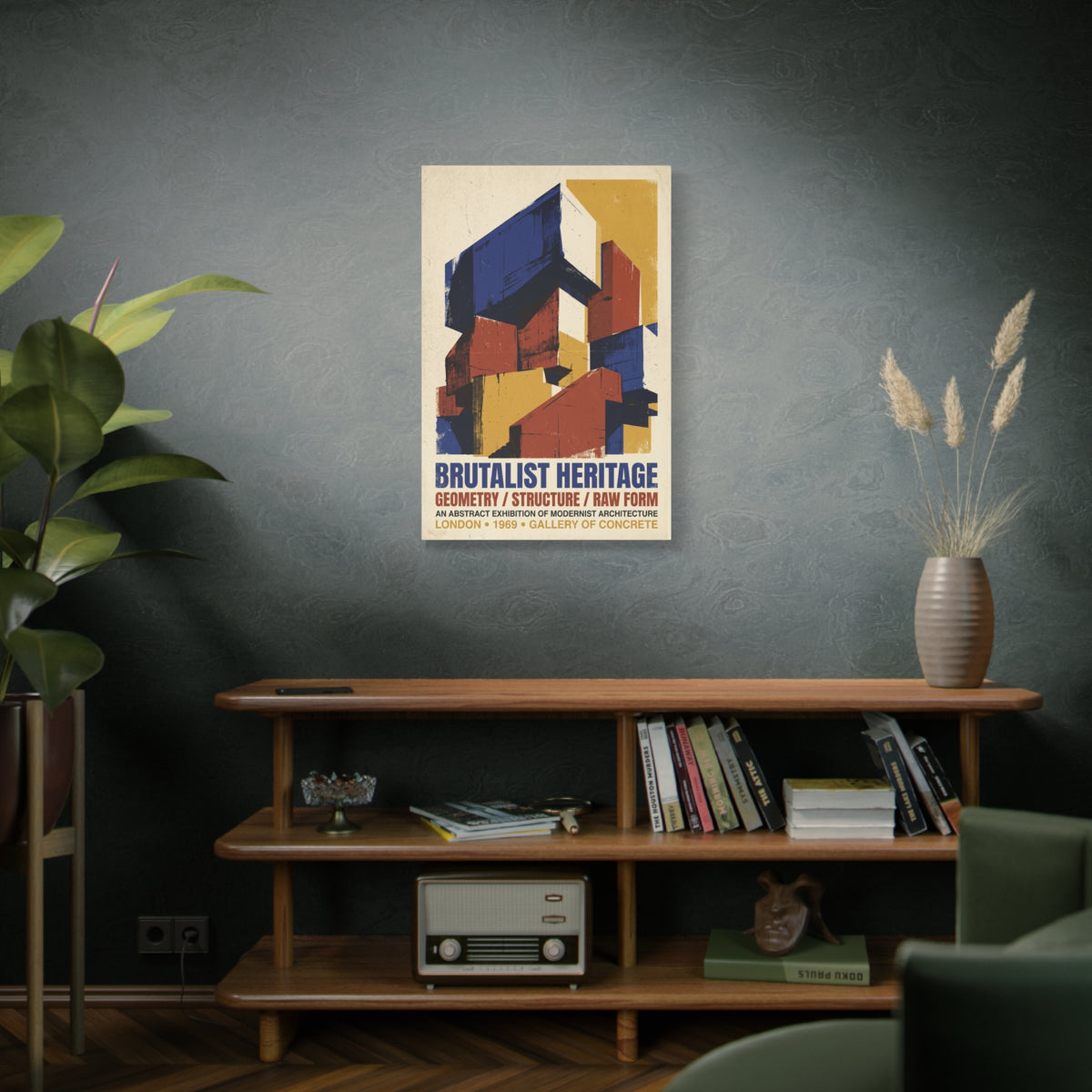 Brutalist Heritage Poster Geometry Wall Art & Canvas Print