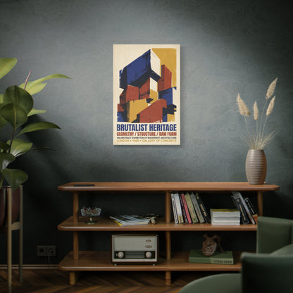 Brutalist Heritage Poster Geometry Wall Art & Canvas Print